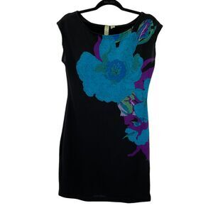 Vibrant‎ Floral Sleeveless Dress Size Large (Z92)
